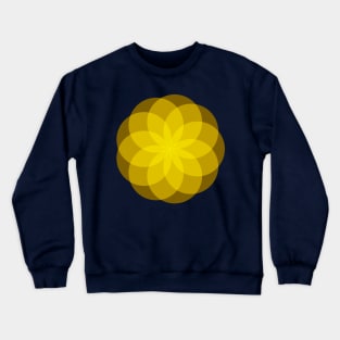 Geometric Flower of Circles (Yellow) Crewneck Sweatshirt